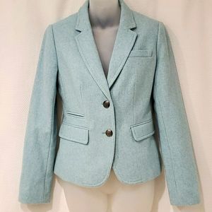 Mint green Banana Republic flannel blazer
